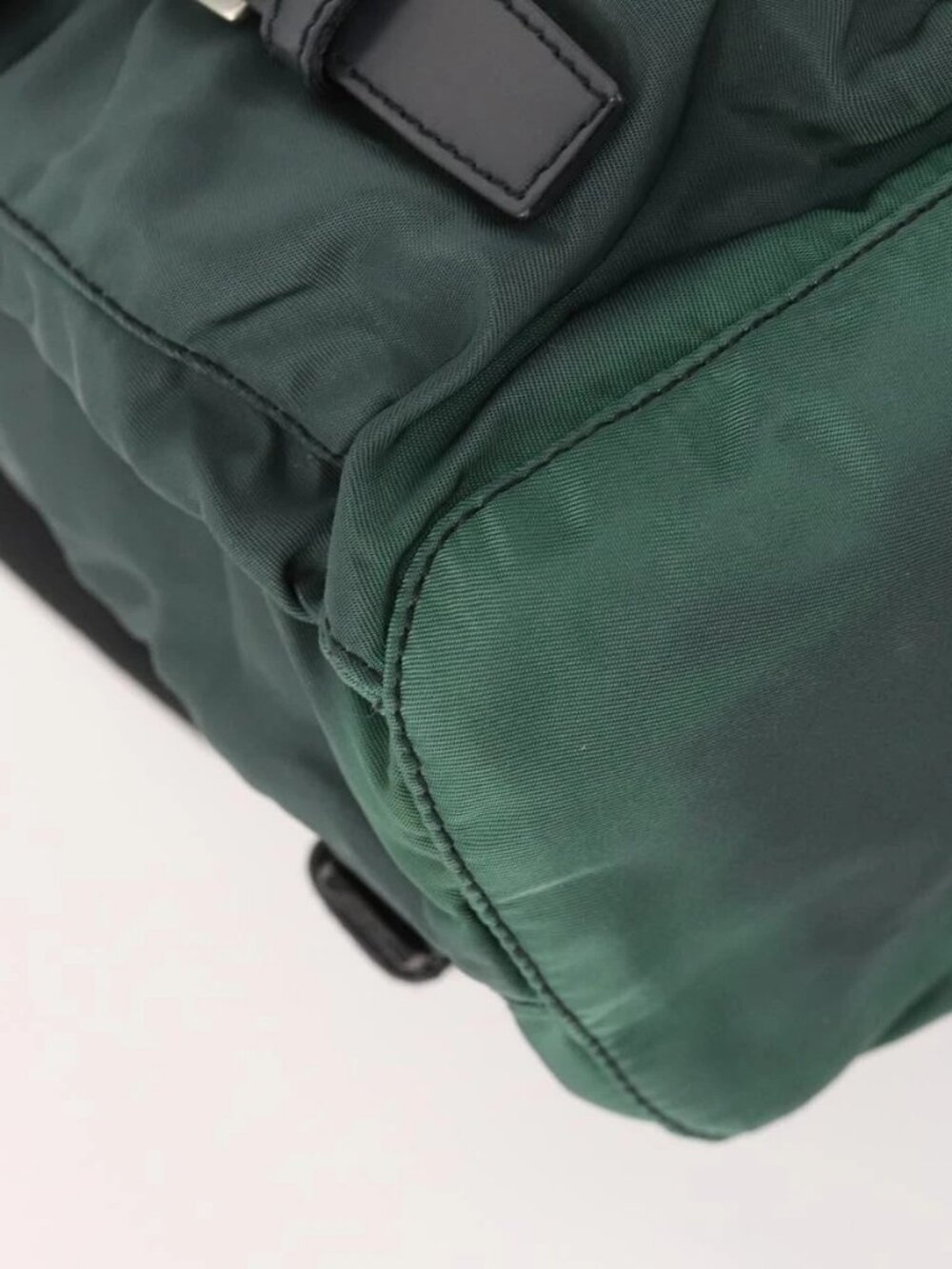 PRADA Backpack Nylon Green Silver Auth fm5140 - Picture 4 of 16